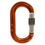 英國 ISC Aluminium Oval Karabiner_Screwgate 手動鎖鉤環O型 橘色